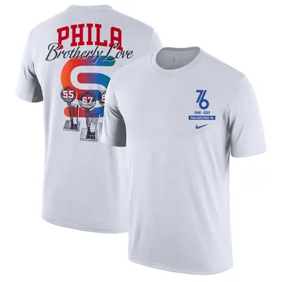 Philadelphia 76ers Nike 2021/22 City Edition Courtside Heavyweight Moments Story T-Shirt - White