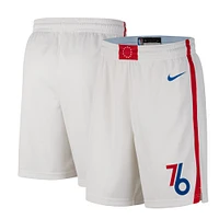 Short Nike Philadelphia 76ers 2022/23 City Edition Swingman pour Homme Blanc