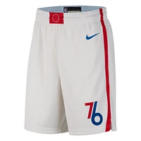 Short Nike Philadelphia 76ers 2022/23 City Edition Swingman pour Homme Blanc