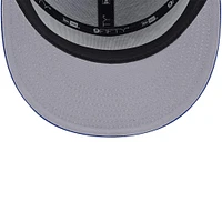 Casquette Snapback 9FIFTY à panneau fendu Victory Grove bleue pour homme des Philadelphia 76ers de New Era