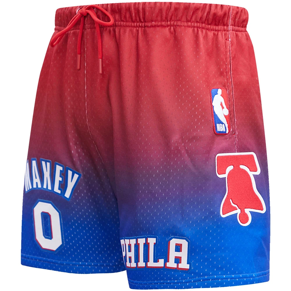 Short pour homme Post Tyrese Maxey Royal/Rouge Philadelphia 76ers Ombre Name & Number