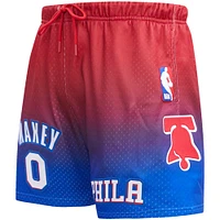 Short pour homme Post Tyrese Maxey Royal/Rouge Philadelphia 76ers Ombre Name & Number