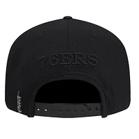 Men's Pro Standard  Black Philadelphia 76ers Classics Tonal Snapback Hat