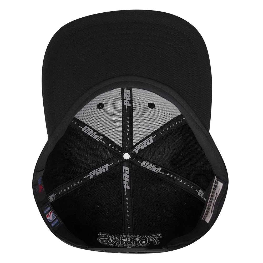 Men's Pro Standard  Black Philadelphia 76ers Classics Tonal Snapback Hat