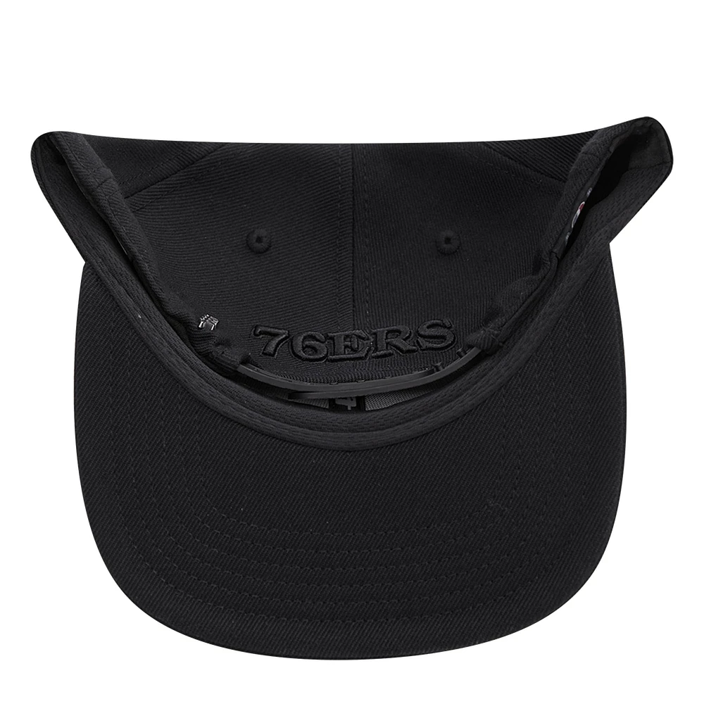 Men's Pro Standard  Black Philadelphia 76ers Classics Tonal Snapback Hat
