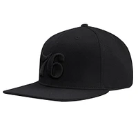 Men's Pro Standard  Black Philadelphia 76ers Classics Tonal Snapback Hat