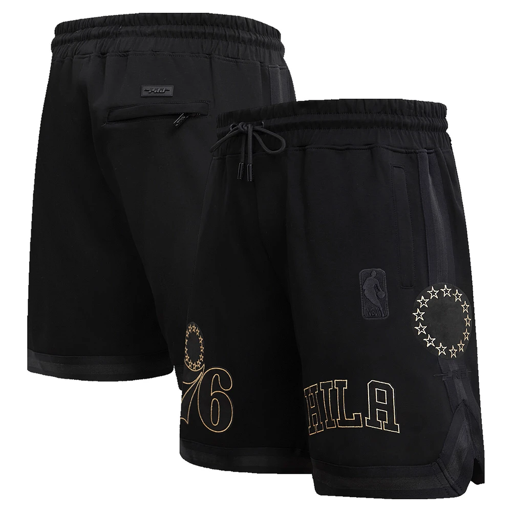 Short Pro Standard noir des Philadelphia 76ers pour hommes