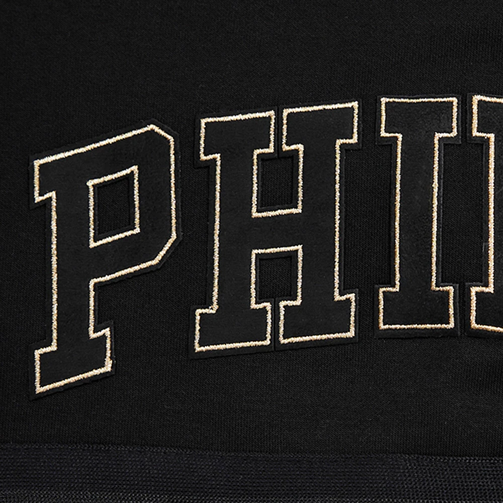 Short Pro Standard noir des Philadelphia 76ers pour hommes