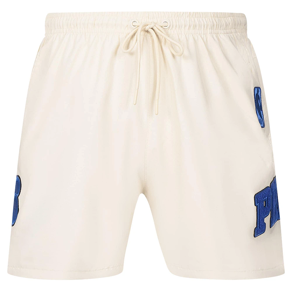 Men's Pro Standard Cream Philadelphia 76ers Triple Tonal Woven Shorts