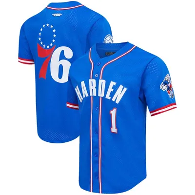 James Harden Philadelphia 76ers Pro Standard Capsule Player Baseball Button-Up Shirt - Royal