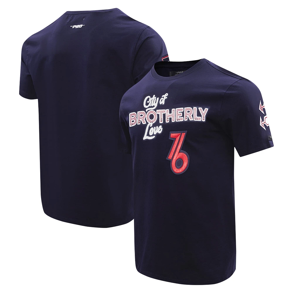 Men's Pro Standard Navy Philadelphia 76ers 2023 City Edition T-Shirt