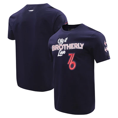 T-shirt Pro Standard bleu marine pour hommes des Philadelphia 76ers 2023 City Edition