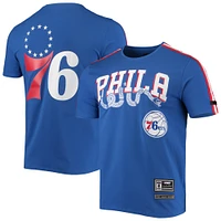 T-shirt Pro Standard Philadelphia 76ers Mesh Capsule Tapeing pour homme, bleu roi/rouge