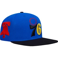 Casquette Snapback toutes conditions Royal Philadelphia 76ers Pro Standard pour homme