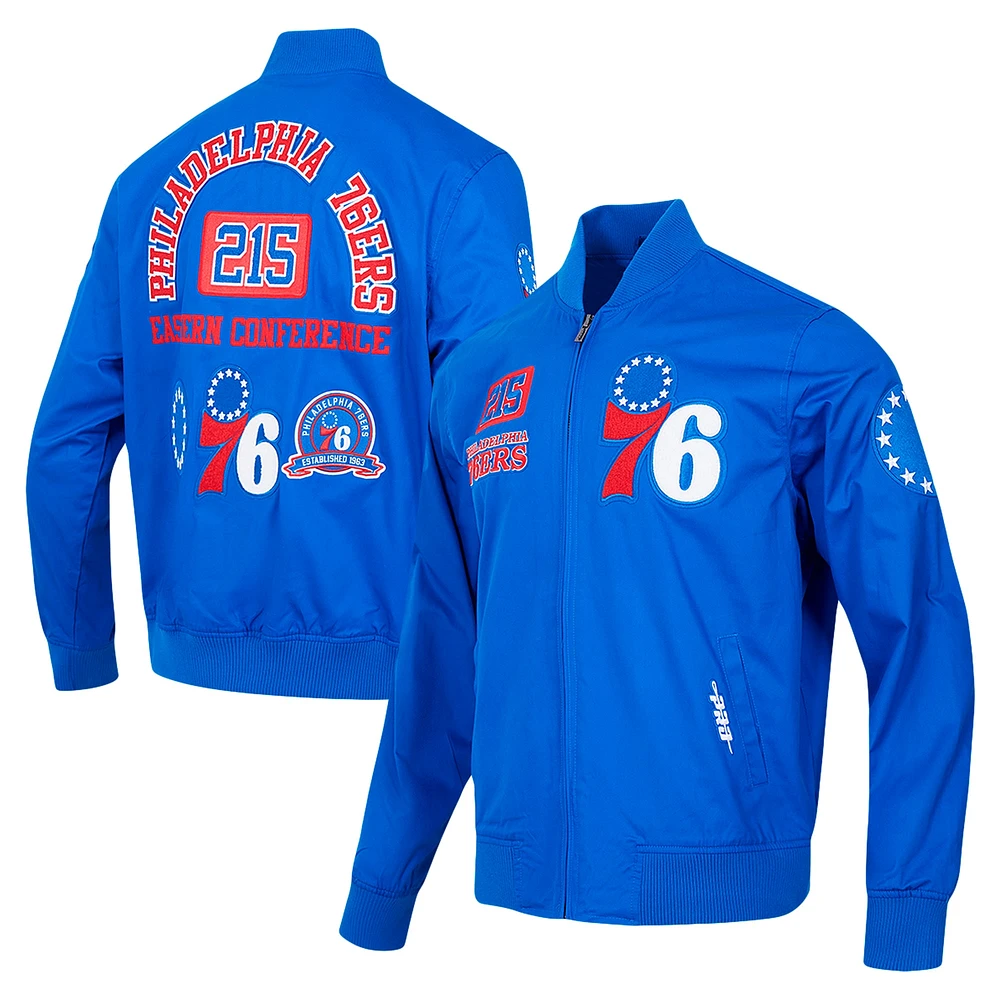 Veste zippée en sergé pour homme Pro Standard Royal Philadelphia 76ers Area Code