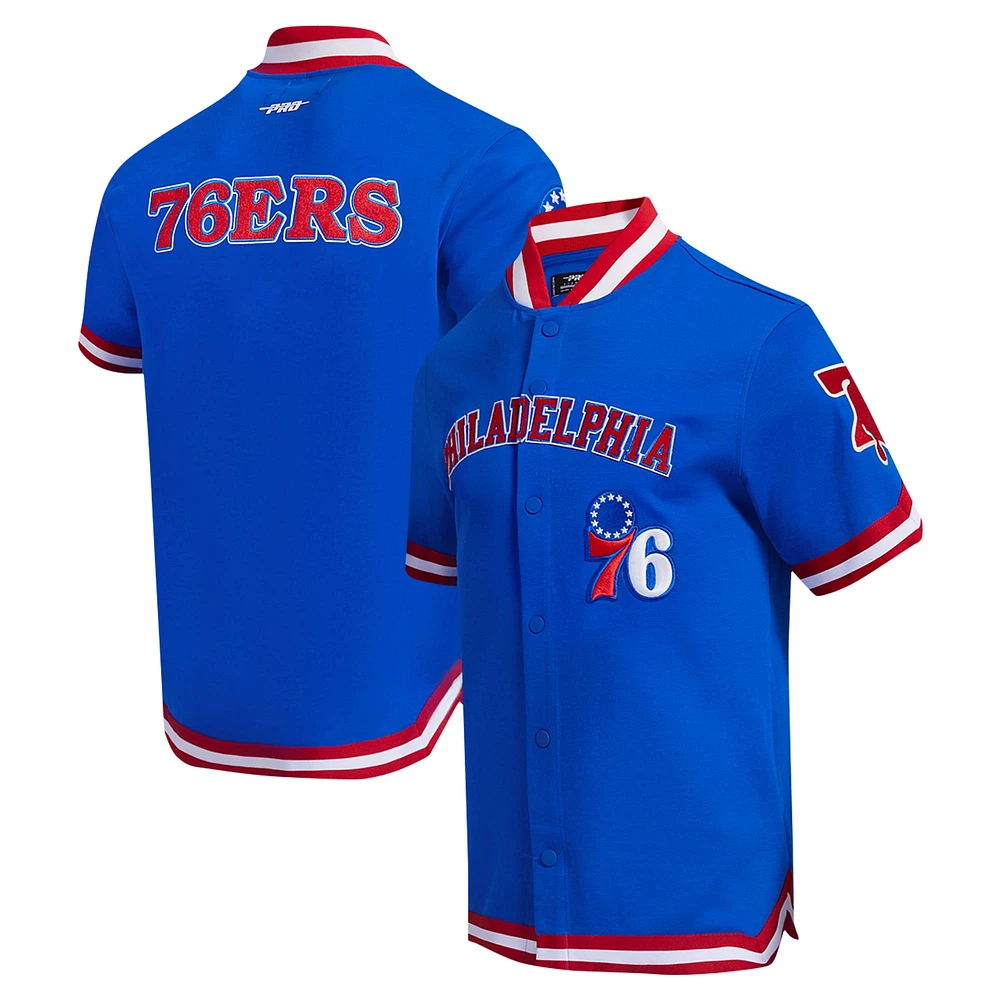 Men's Pro Standard Royal Philadelphia 76ers Classic Warm-Up Full-Snap Jacket