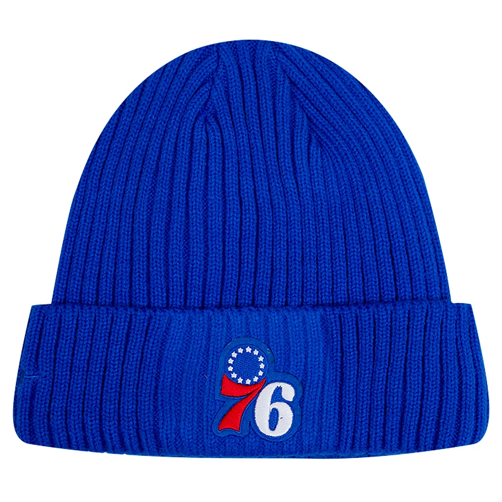 Bonnet en tricot à revers essentiel Pro Standard Royal Philadelphia 76ers pour homme