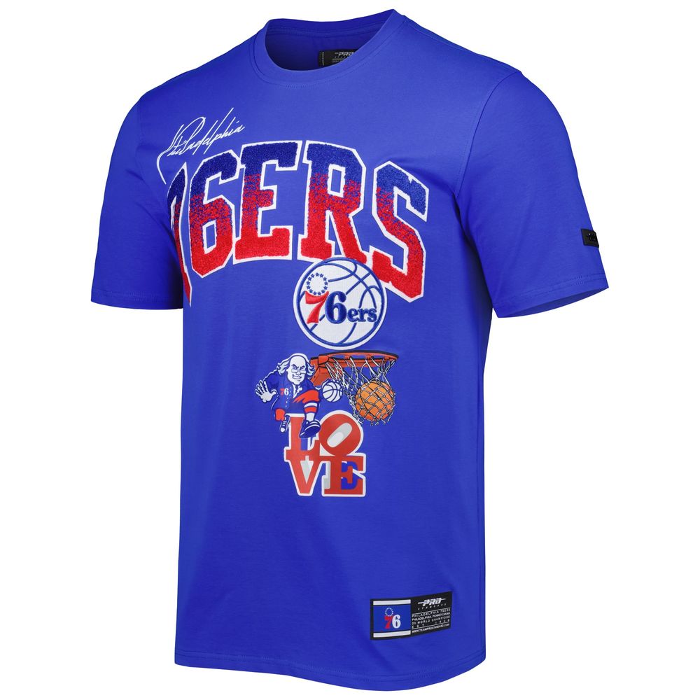 Men's Pro Standard Royal Philadelphia 76ers Hometown Chenille T-Shirt