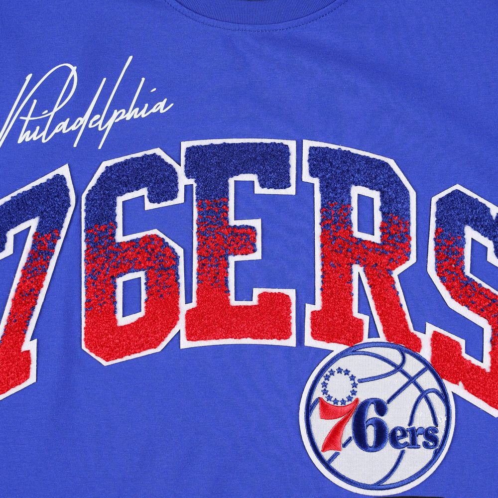 Men's Pro Standard Royal Philadelphia 76ers Hometown Chenille T-Shirt