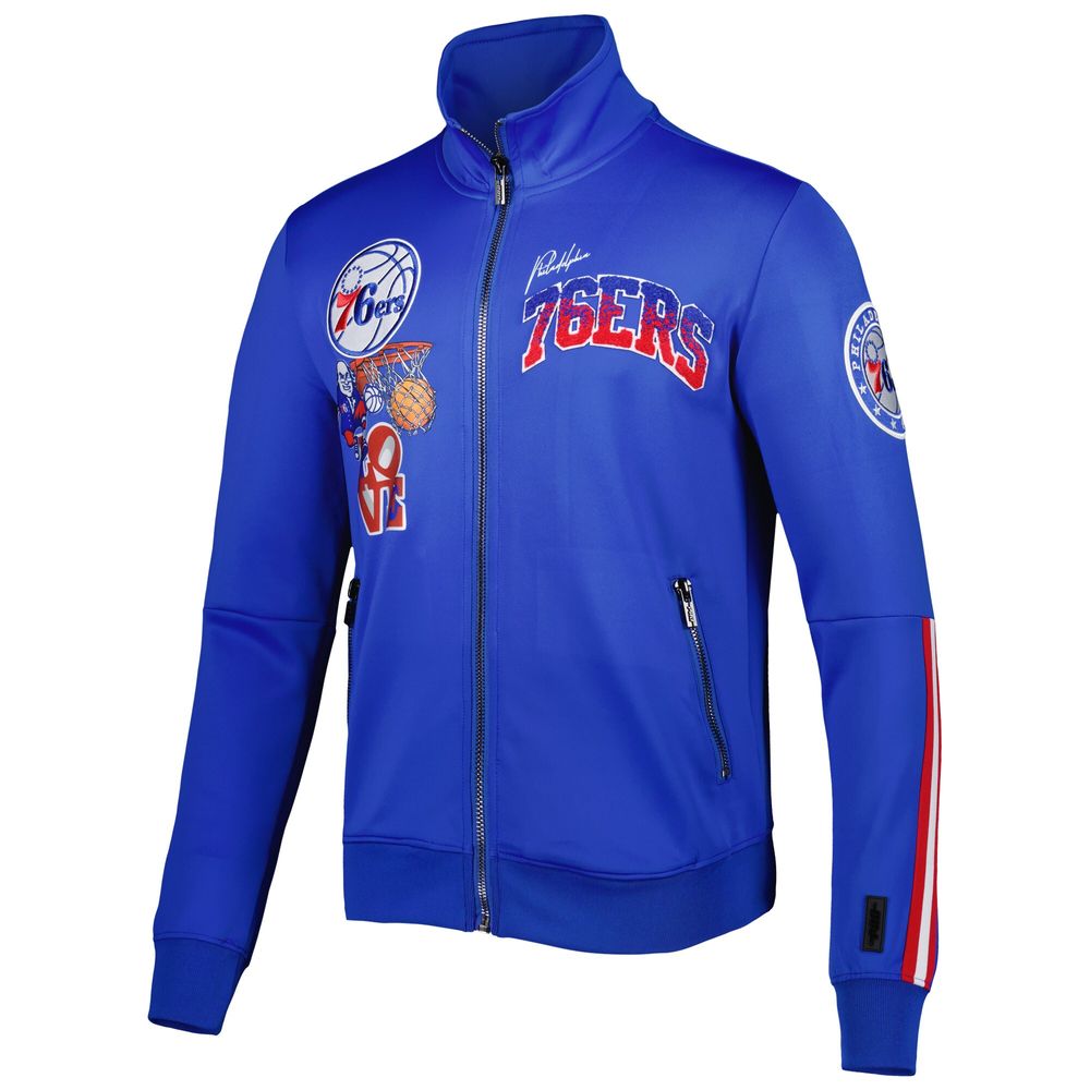 Men's Pro Standard Royal Philadelphia 76ers Hometown Mock Neck Full-Zip Track Jacket