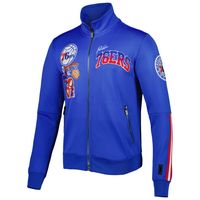 Men's Pro Standard Royal Philadelphia 76ers Hometown Mock Neck Full-Zip Track Jacket