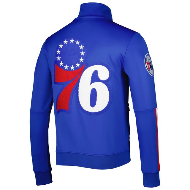 Veste de survêtement Pro Standard Royal Philadelphia 76ers Hometown à col montant et fermeture éclair intégrale pour homme