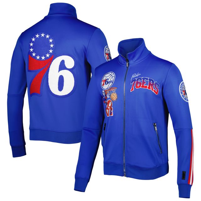 Veste de survêtement Pro Standard Royal Philadelphia 76ers Hometown à col montant et fermeture éclair intégrale pour homme