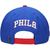 Men's Pro Standard Royal Philadelphia 76ers Old English Snapback Hat