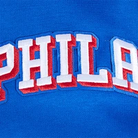 Sweat à capuche logo fendu Pro Standard Royal Philadelphia 76ers pour homme