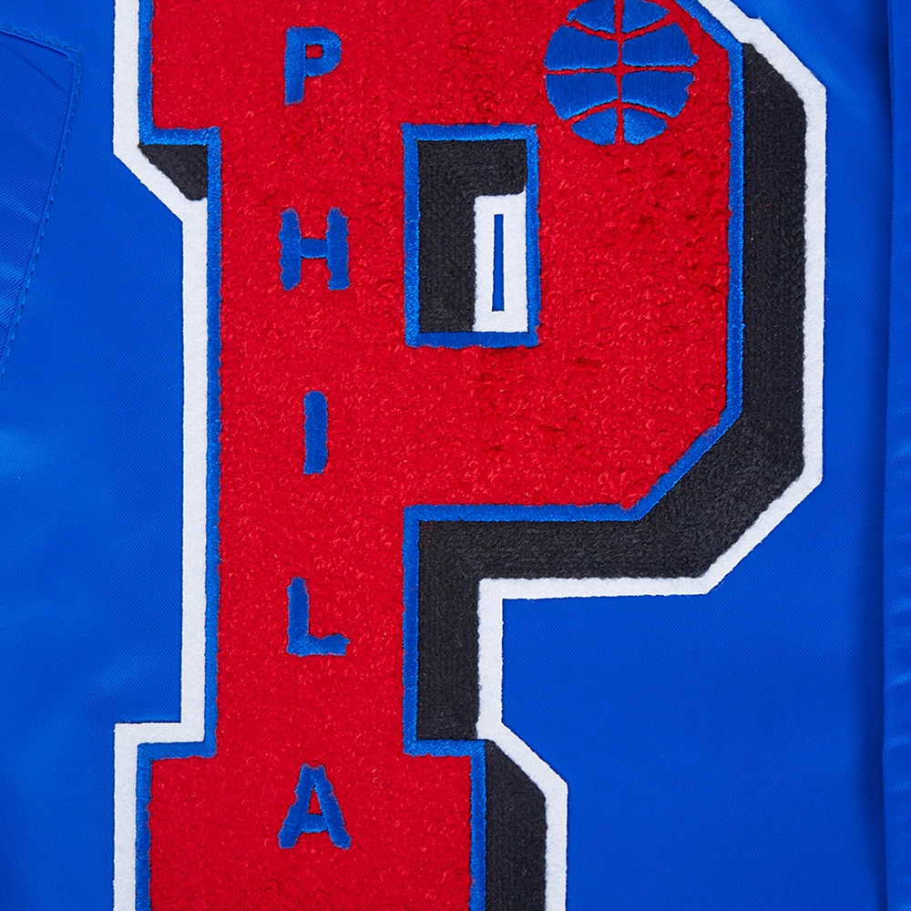 Men's Pro Standard Royal Philadelphia 76ers Sublimated Satin Full-Snap Jacket