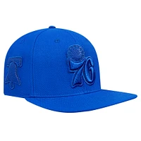 Men's Pro Standard Royal Philadelphia 76ers Triple Tonal Snapback Hat