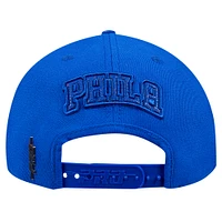 Men's Pro Standard Royal Philadelphia 76ers Triple Tonal Snapback Hat