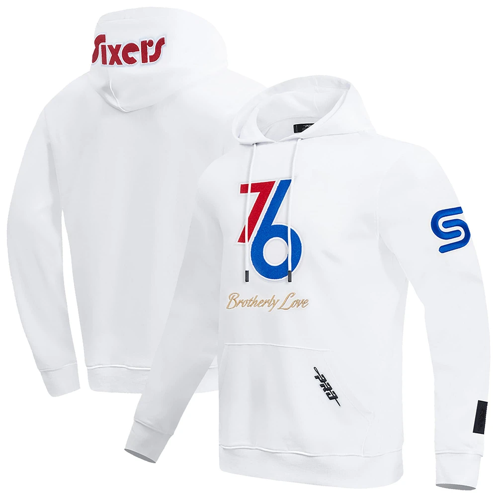 Sweat à capuche pour homme Pro Standard White Philadelphia 76ers City Edition 2024/25