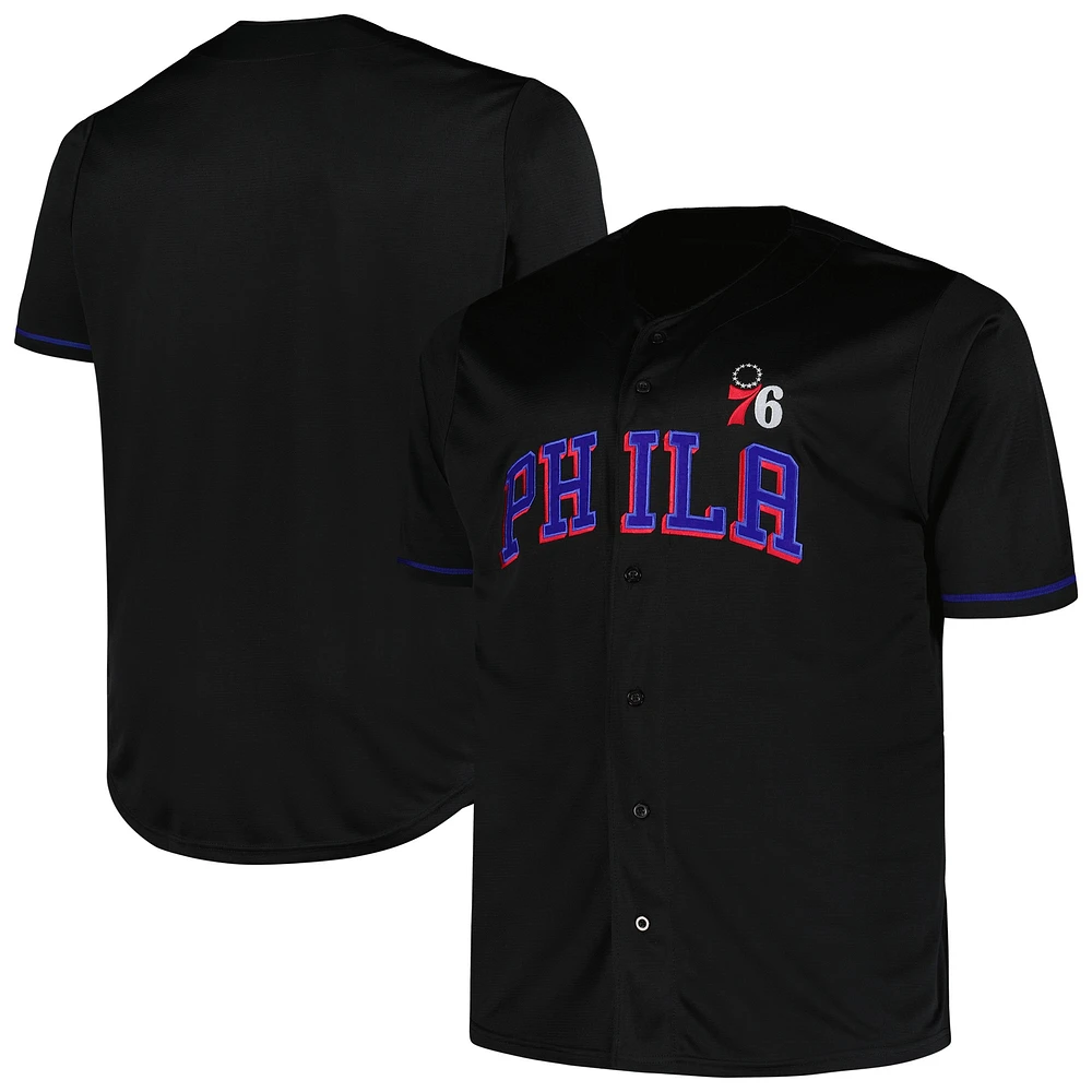 Maillot noir Profile pour hommes des Philadelphia 76ers Big & Tall Pop