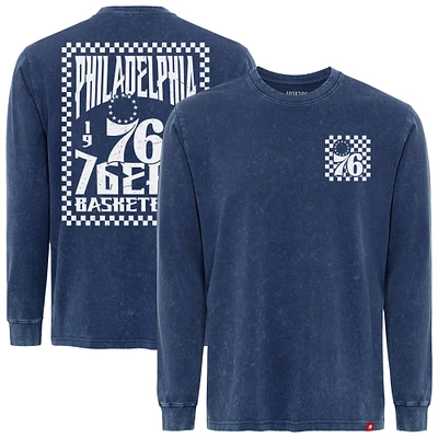 Men's Sportiqe Blue Philadelphia 76ers Bono Long Sleeve T-Shirt