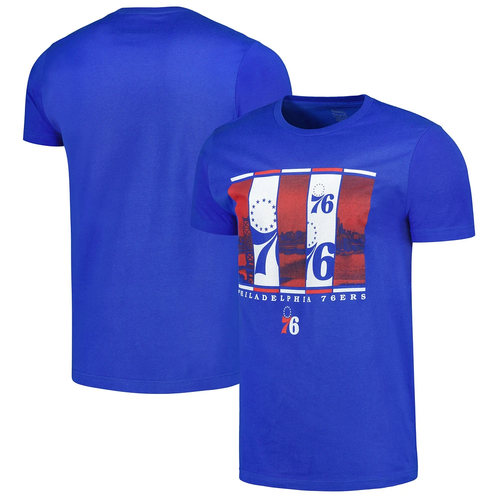 Men's Stadium Essentials Royal Philadelphia 76ers City Skyline T-Shirt