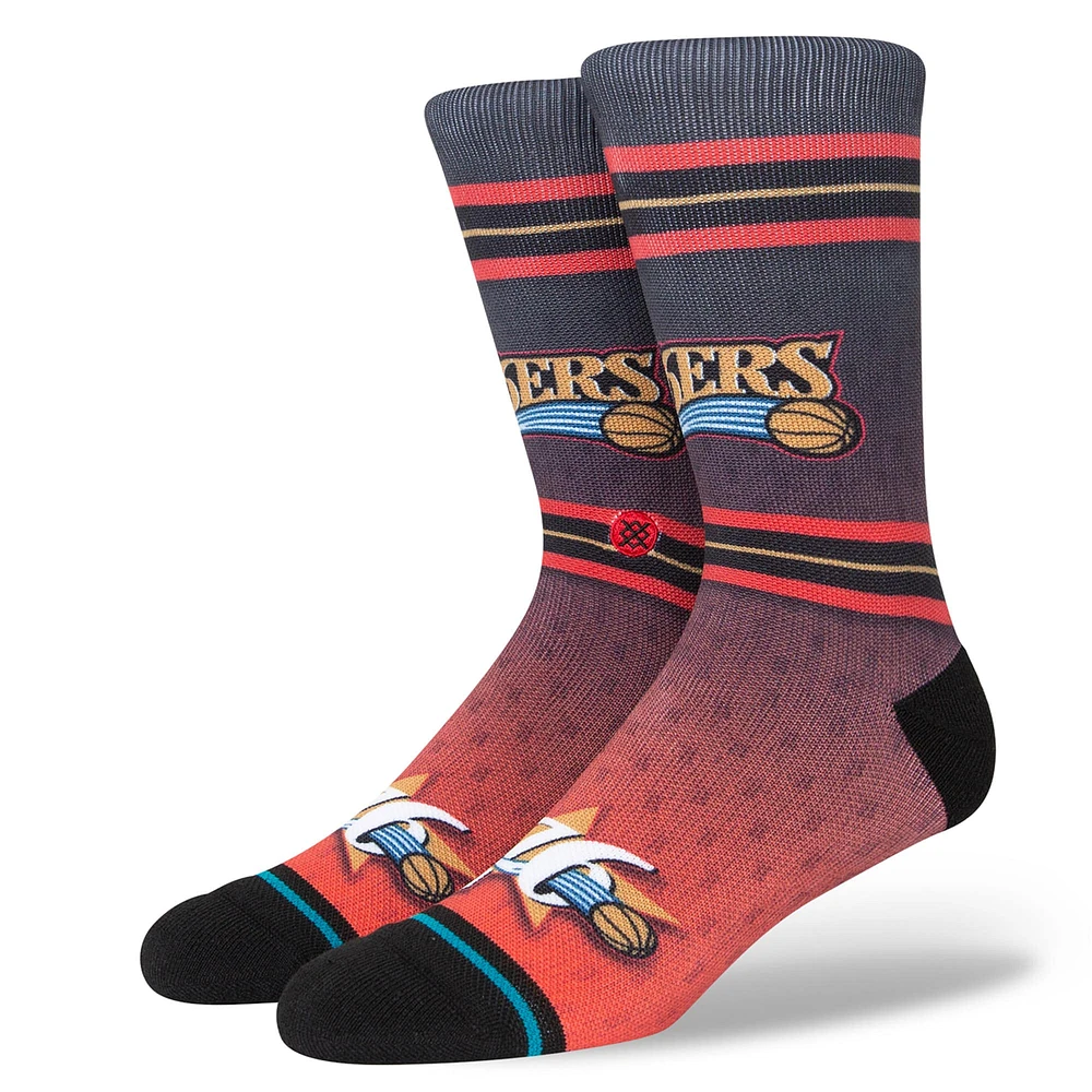 Men's Stance Philadelphia 76ers Hardwood Classics Fader Collection Crew Socks