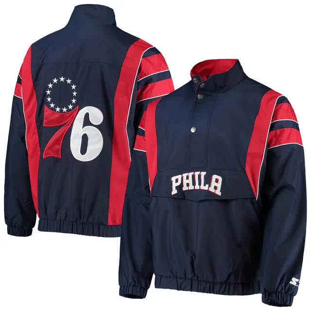 Atlanta Braves Starter Force Play II Half-Zip Hooded Jacket - Navy