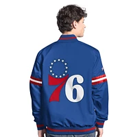 Veste universitaire à boutons-pression pour homme Philadelphia 76ers Scout Starter Royal/Red