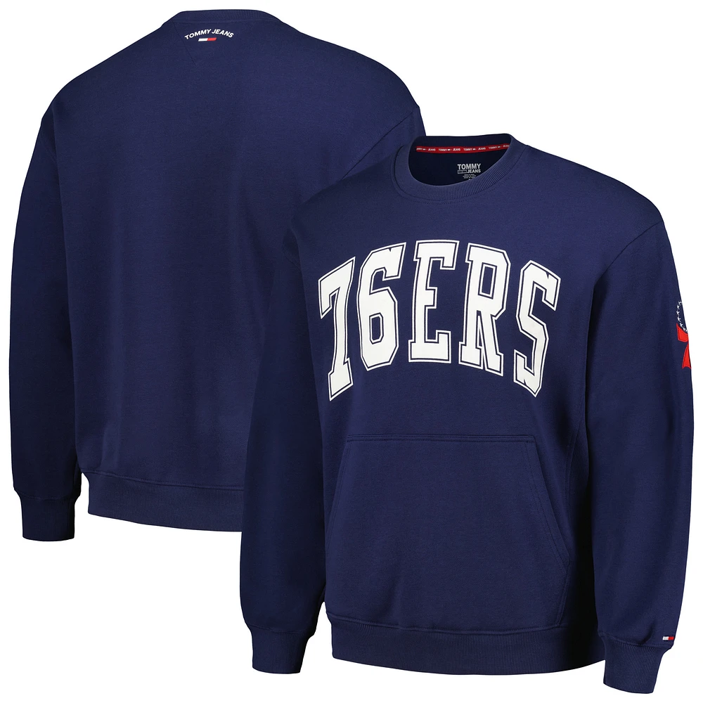 Sweat-shirt Tommy Jeans bleu marine Philadelphia 76ers Henry pour hommes