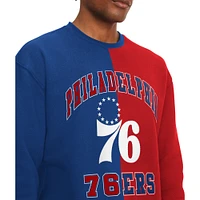 Men's Tommy Jeans Red/Royal Philadelphia 76ers Keith Split Pullover Sweatshirt