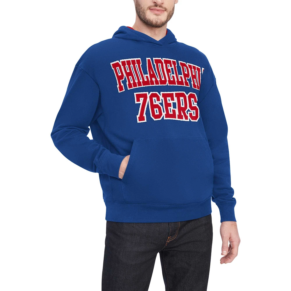 Men's Tommy Jeans Royal Philadelphia 76ers Greyson Pullover Hoodie