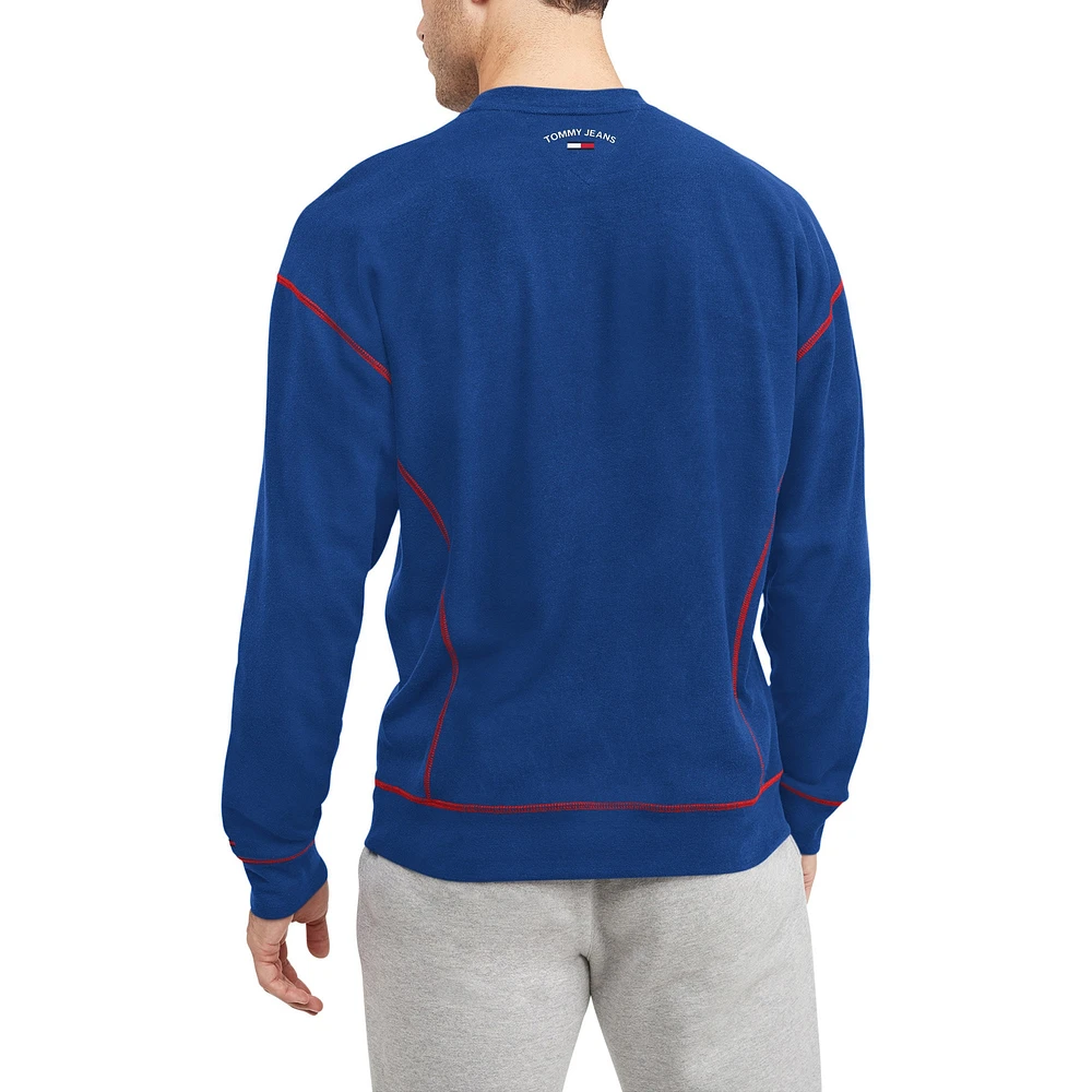 Men's Tommy Jeans Royal Philadelphia 76ers Peter French Terry Pullover Sweatshirt