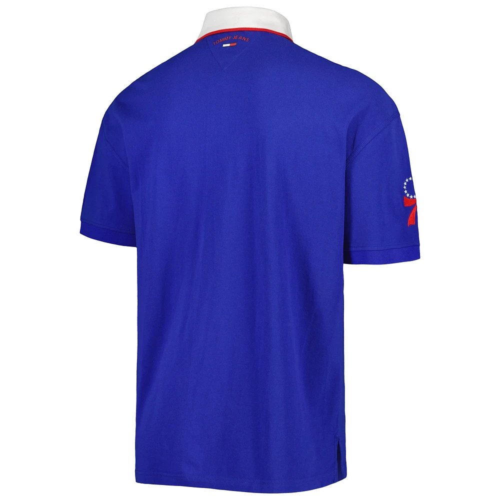 Men's Tommy Jeans Royal Philadelphia 76ers Stanley Pique Polo