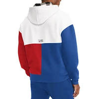 Sweat à capuche Tommy Jeans Andrew Split des Philadelphia 76ers blanc/rouge pour homme