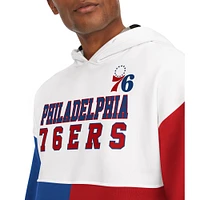 Men's Tommy Jeans White/Red Philadelphia 76ers Andrew Split Pullover Hoodie