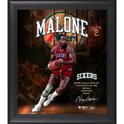 Lids Moses Malone Philadelphia 76ers Framed 20 x 24 5 Photo