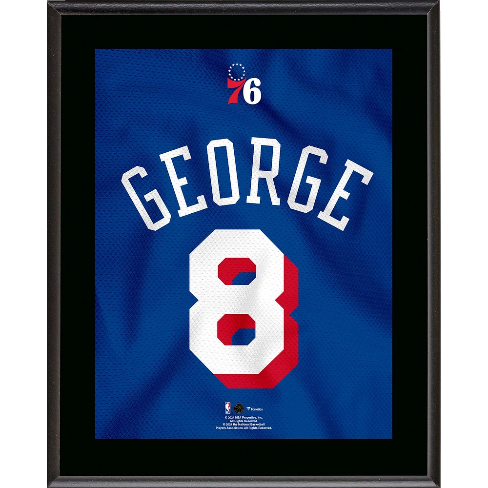 Paul George Philadelphia 76ers 10.5" x 13" Jersey Number Sublimated Player Plaque