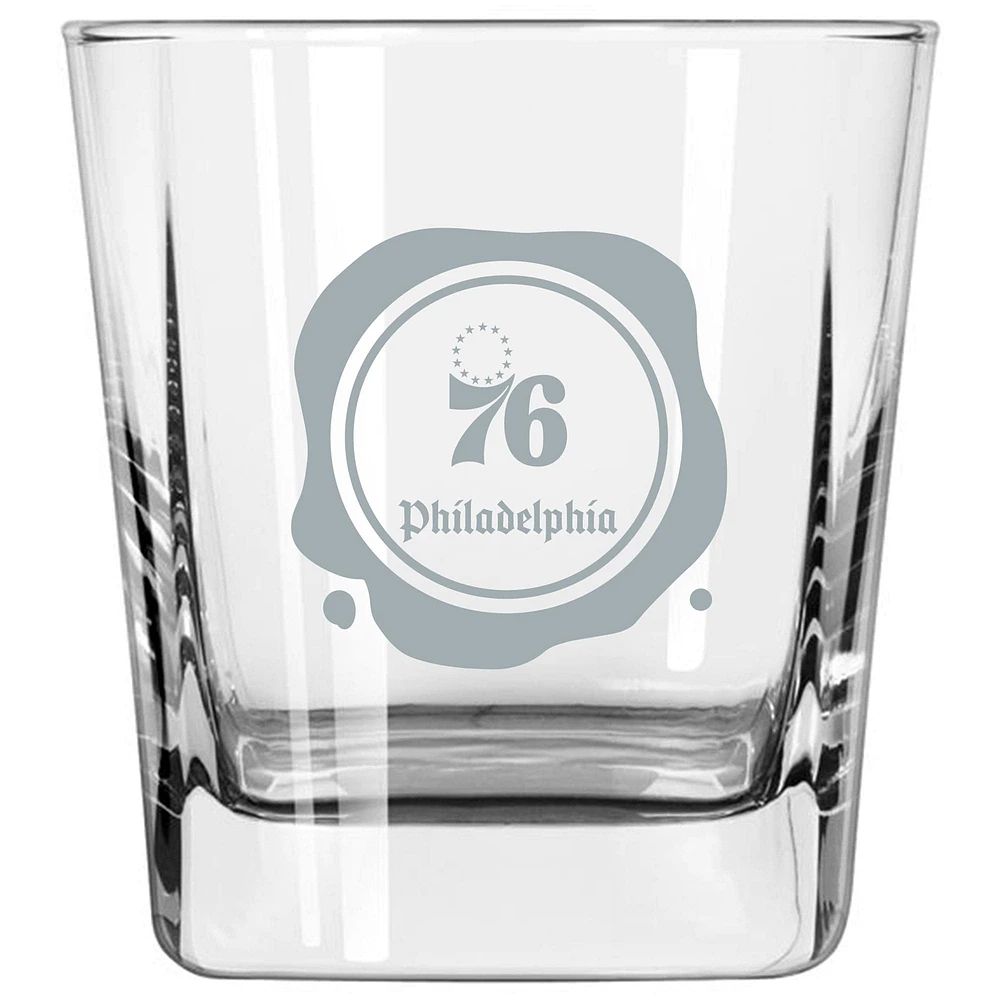 Philadelphia 76ers 14oz. Frost Stamp Old Fashioned Glass