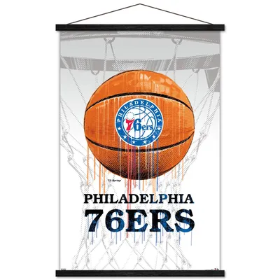 Philadelphia 76ers 35" x 24" Hanging Framed Poster